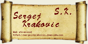 Sergej Kraković vizit kartica